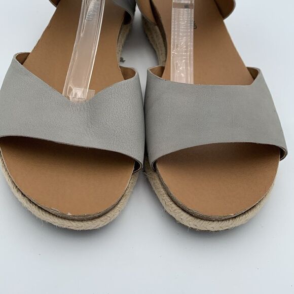 Lucky Brand Gladas leather ankle wrap open toe espadrilles sandals woman’s 11/43 - Picture 6 of 9